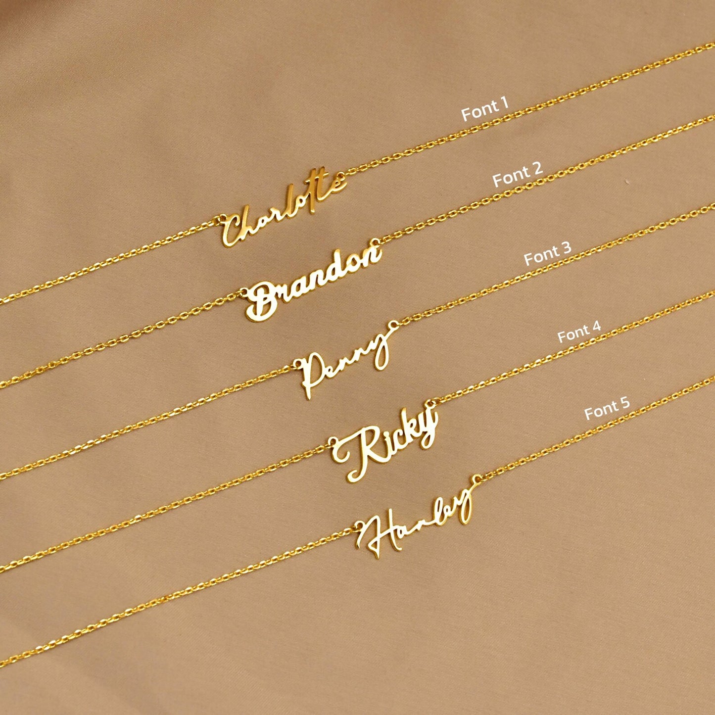 Dainty Minimalist Name Necklace