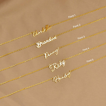 Dainty Minimalist Name Necklace