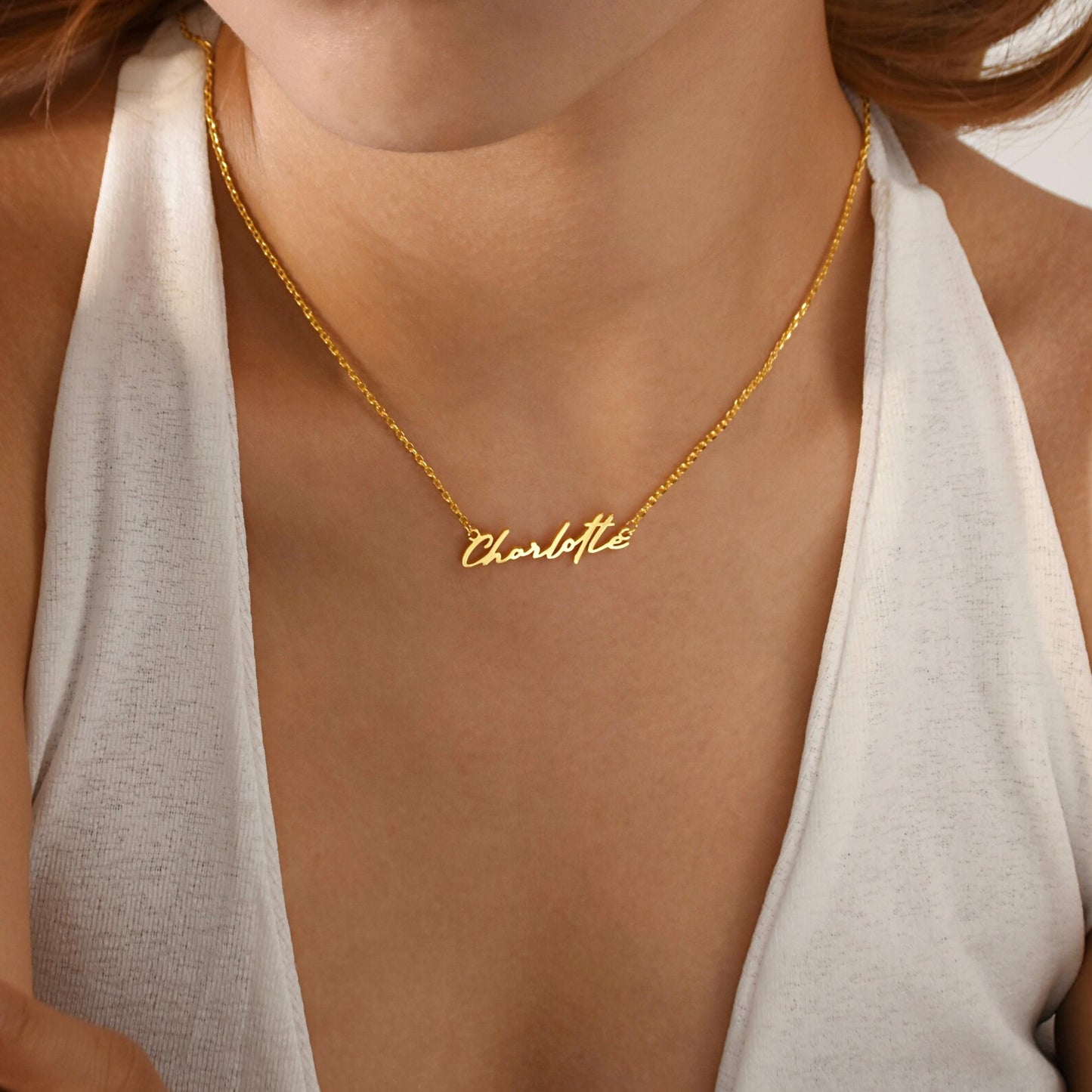 Dainty Minimalist Name Necklace